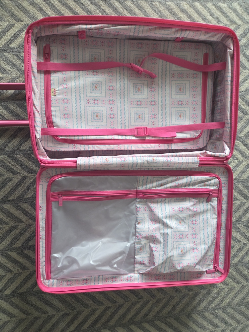 BEIS X BARBIE Bright Pink Hard-Shell MEDIUM CHECK W/ Bags Luggage - Picture 3 of 12